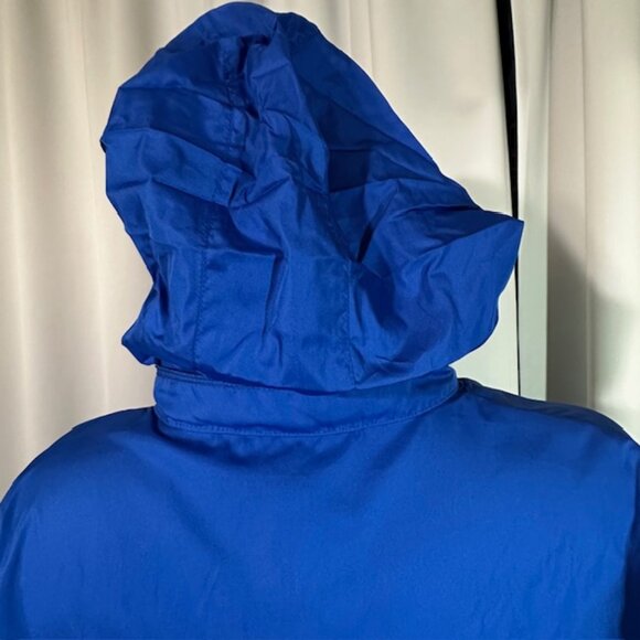 Danskin Now Women's Windbreaker Jacket Hooded Long Sleeve Blue Size XL Jr 15-17 - Picture 4 of 8